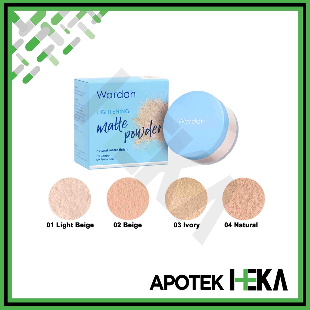 Wardah Lightening Matte Powder Natural Matte Finish 20 gr (SEMARANG)