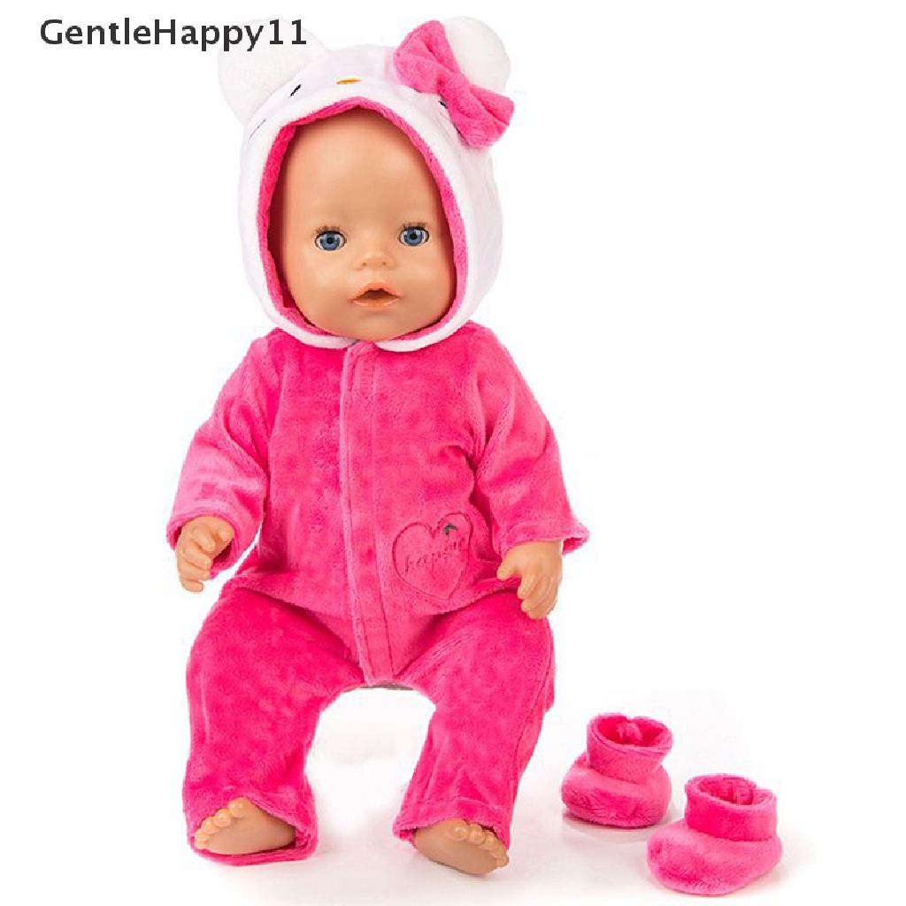 GentleHappy 1Pc Cute 43cm Dolls New Baby Doll Clothes Accessories Reborn Doll Plush Jumpsuit id