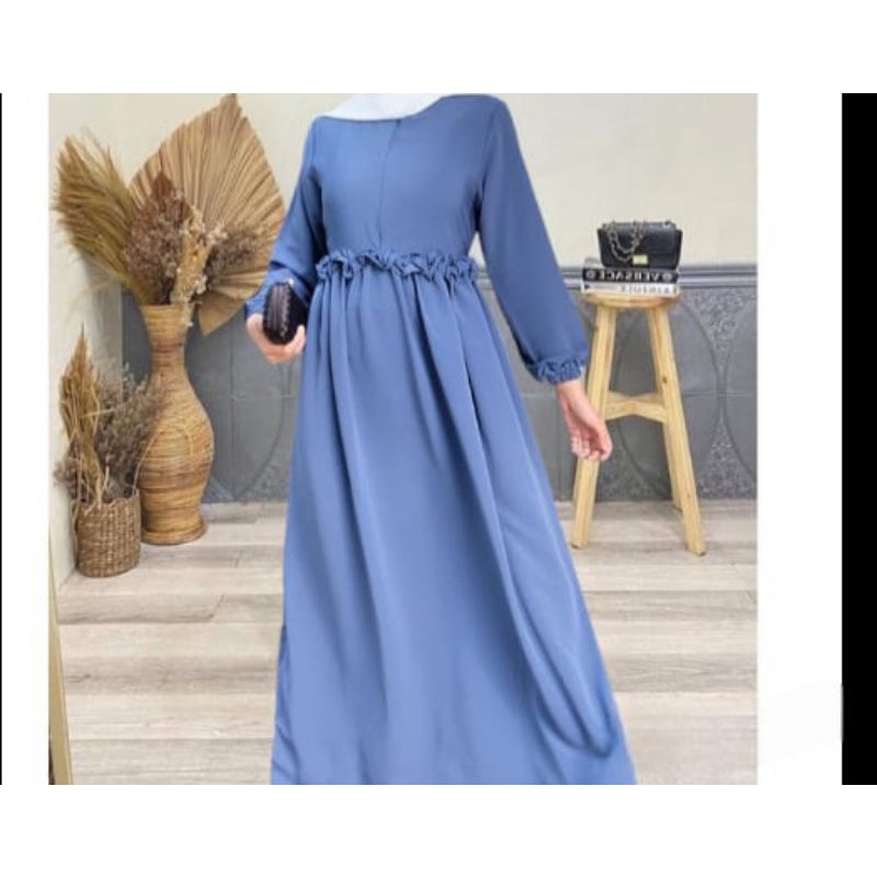 ZAHARA DRESS MAXI/Gamis remaja perempuan/gamis kondangan remaja/crinkel airflow/terbaru/terlaris