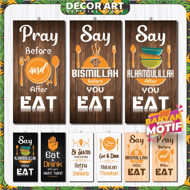 DecorArt 15x30 Cm Hiasan Dinding Dapur Islami Wall Decor Pajangan Dapur Food Kitchen