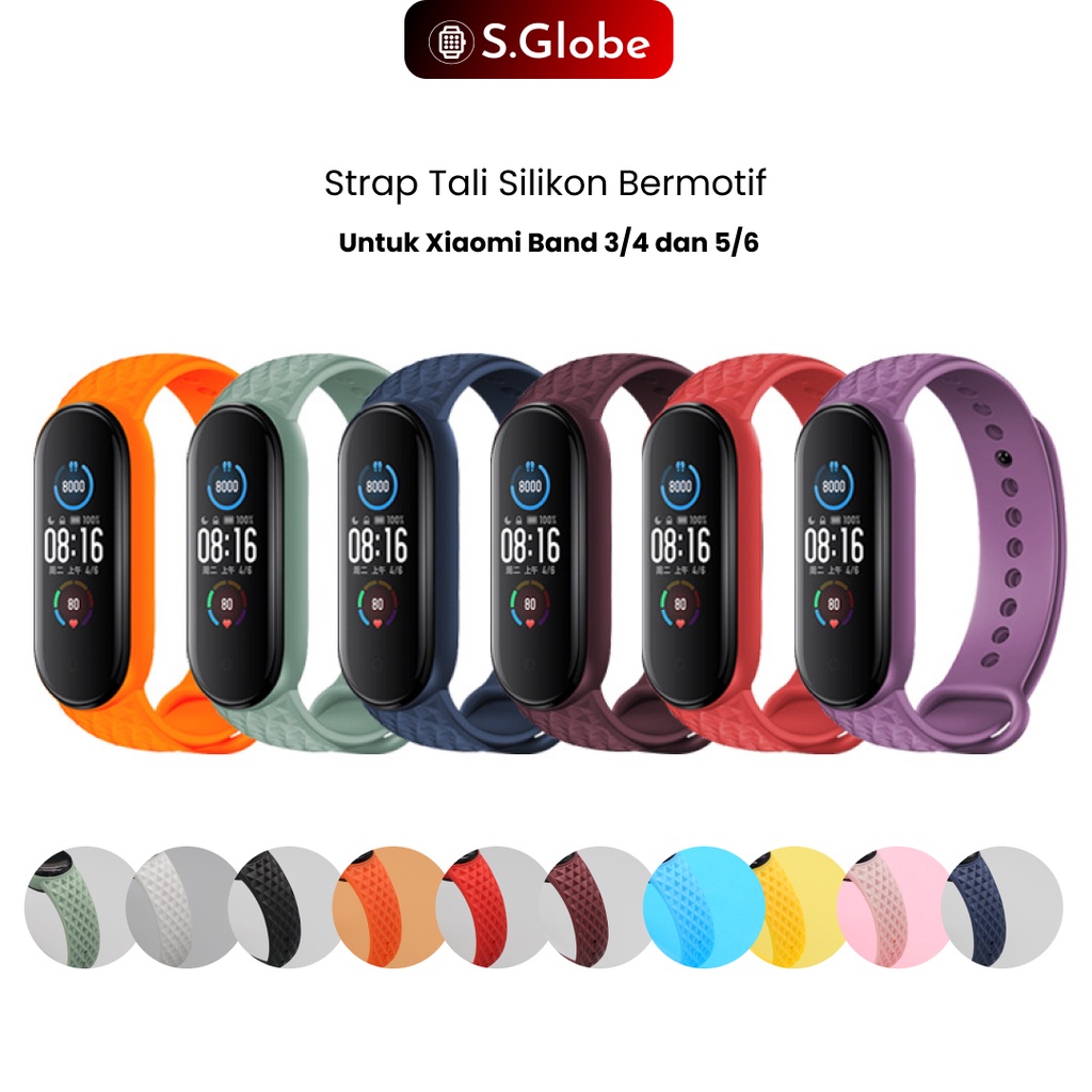 Strap XiaoMi Mi Band 6 / Mi Band 5 / Mi Band 4 / Mi Band 3 Pola Berlian