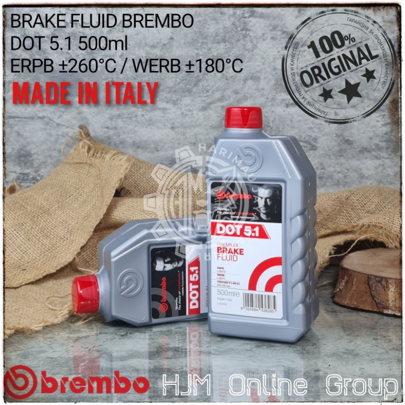 BRAKE FLUID DOT 5.1 500ML BREMBO ORIGINAL - MINYAK REM DOT 5 - OLI REM 500 ML