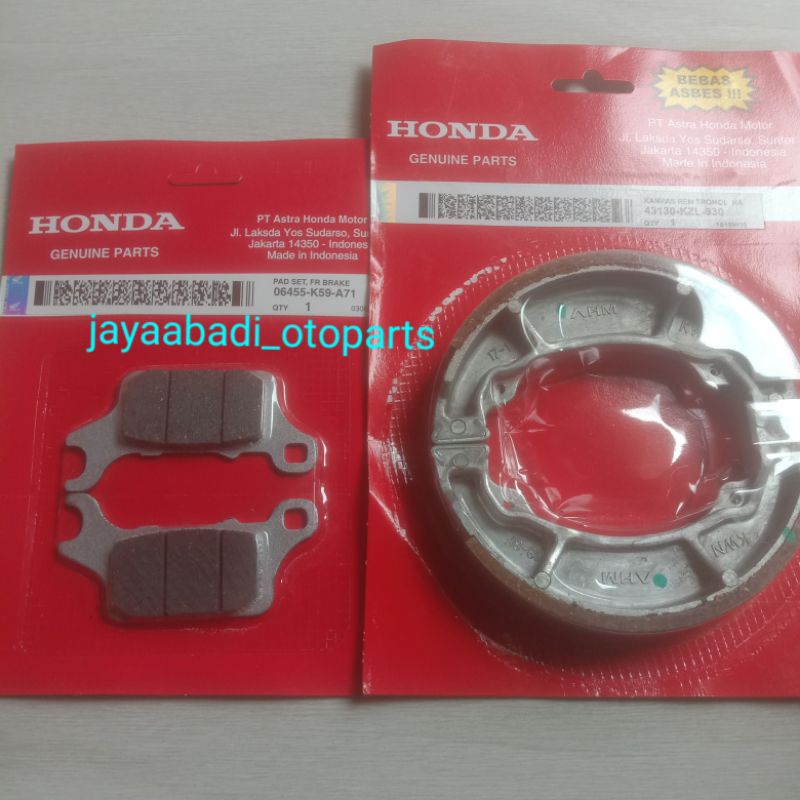 kampas rem depan belakang vario 150 beat deluxe genio