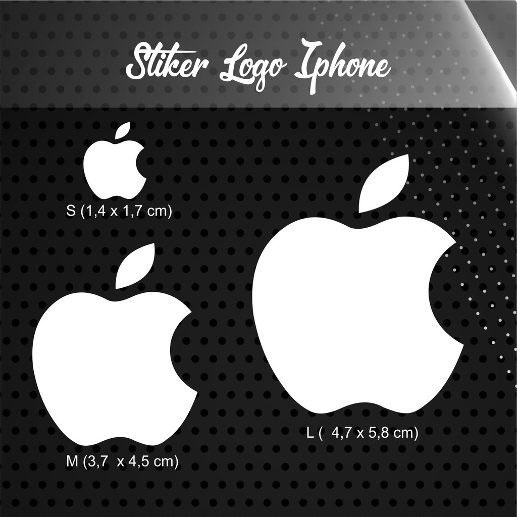 Jual Stiker Logo Apple Iphone Sticker Cutting untuk ditempel di HP