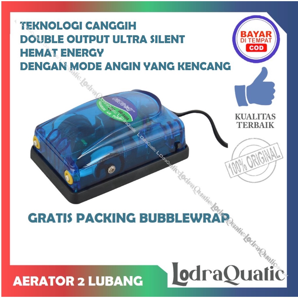 {MESIN GELEMBUNG DUA LUBANG} AIR PUMP DUA LUBANG SILENT MESIN OKSIGEN TIDAK BERISIK MESIN GELEMBUNG DUA LUBANG TIDAK BERISIK POMPA UDARA FILTER AQUARIUM AERATOR AMARA POMPA AQUARIUM AERATOR KOLAM AERATOR 2 LUBANG LAMPU CELUP AQUARIUM LAMPU AQUARIUM