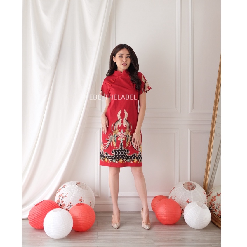 Siwa Batik Cheongsam Chinese New Year - Pakaian Wanita ( Hyun &amp; Dan-Bi )