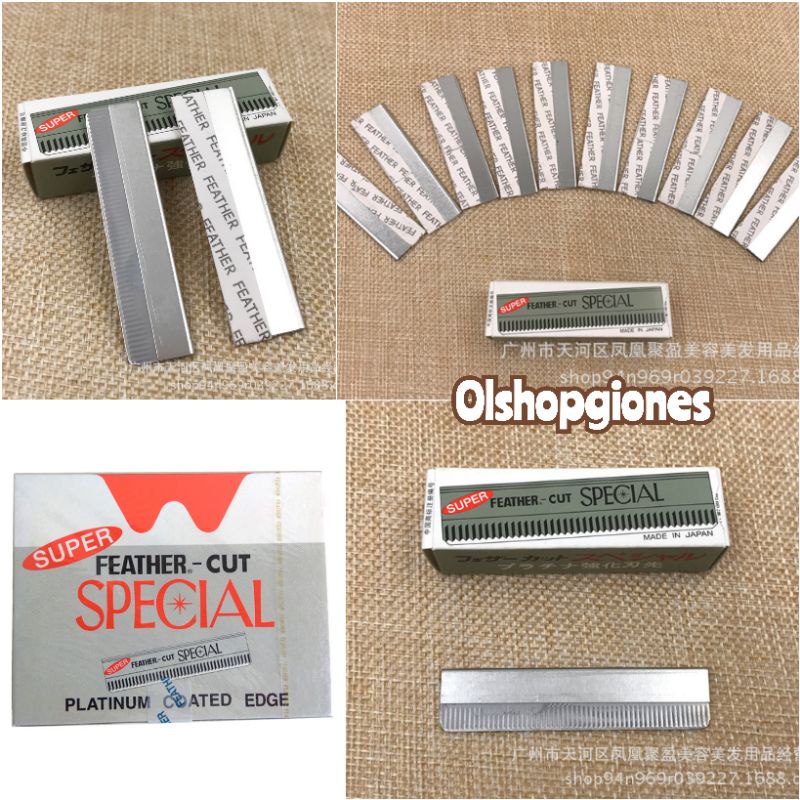 Isi 10. Silet untuk merapikan/mencukur alis saat pengerjaan sulam alis Made in japan Super Feather Cut Special