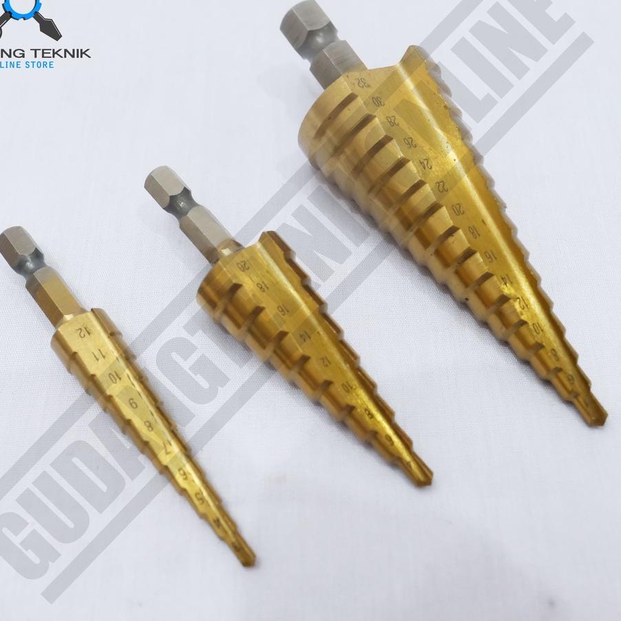 Terjangkau Mata Bor Pagoda Step 3-12mm 4-20mm 4-32mm HASSTON PROHEX / Step Drill 3-12 4-20 4-32 mm H