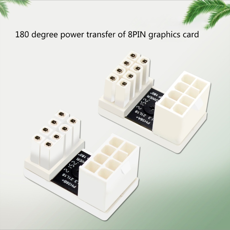 Btsg GPU PCIe 8pin U Turn 180derajat Konektor Sudut Papan Adaptor Daya Untuk Desktop Graphics Card