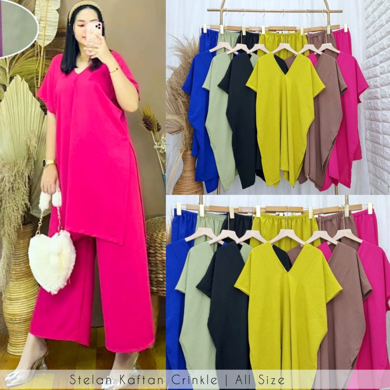 SELLA SET CRINKLE CELANA KULOT DRESS // SELLA SETELAN CRINKLE LD 110 // SELLA ONE SET CELANA KULOT T