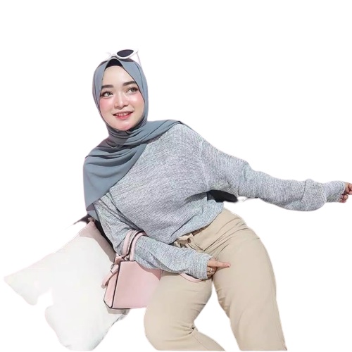 TokoMilkan - Atasan Wanita Dewasa VANISH Sweater Oversize Bahan Rajut PREMIUM