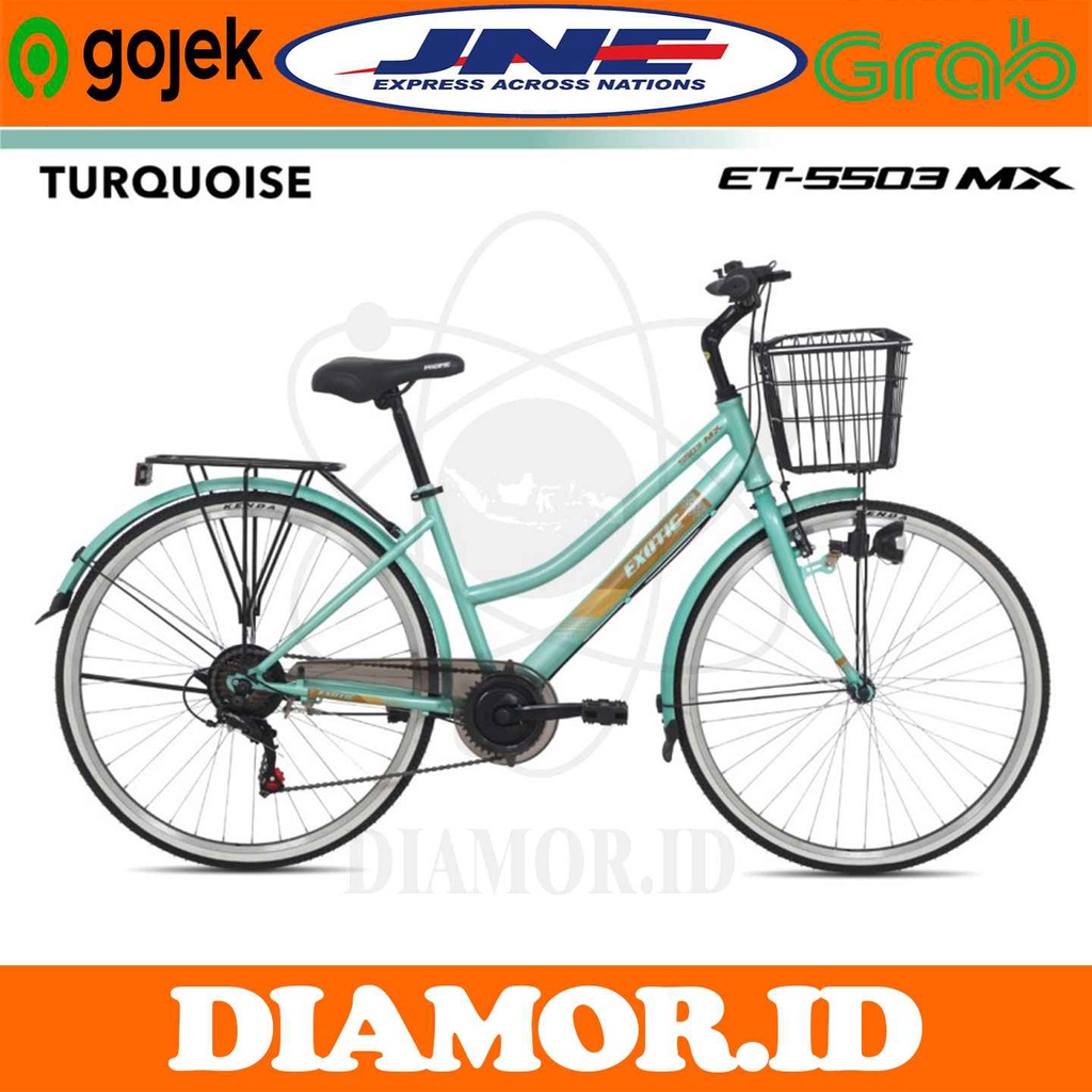 Exotic 5503 MX Sepeda Mini CTB 26 inch keranjang Shimano 7 Speed