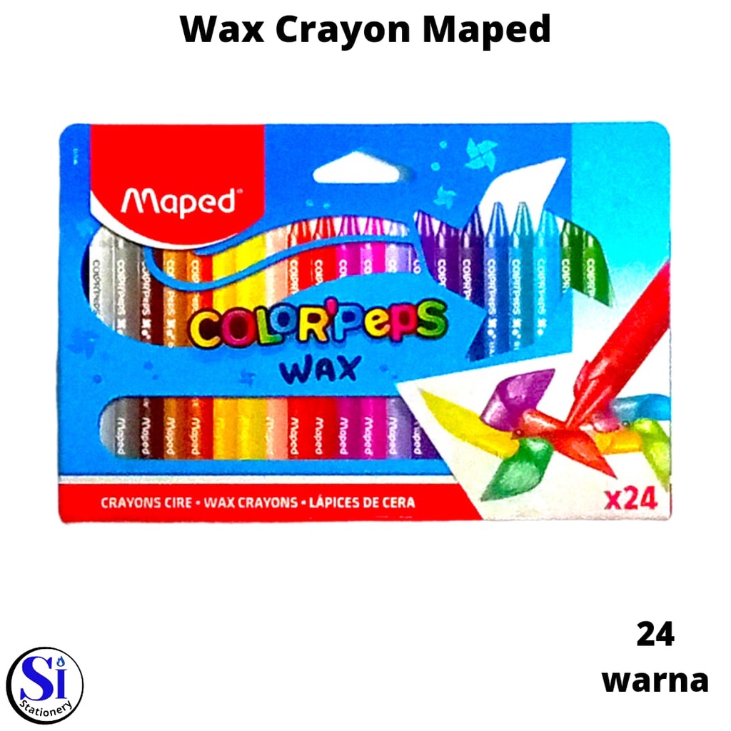 

Crayon Maped Lilin /Wax Crayons 24 Warna - Card Board 861013