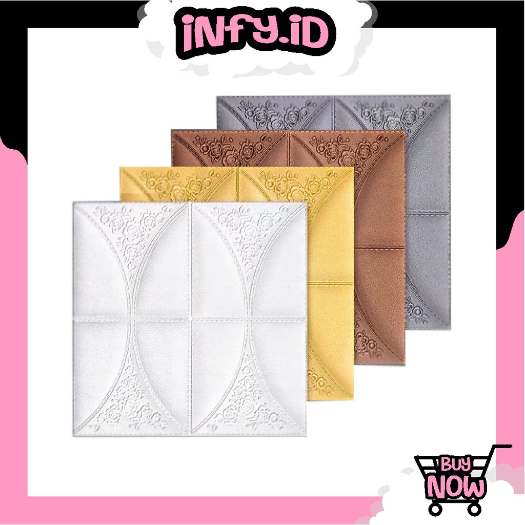 INFY - Wallpaper Dinding Stiker Wallfoam 3D Sticker Dekorasi Kamar Rumah Murah [Seri L] Bunga R782