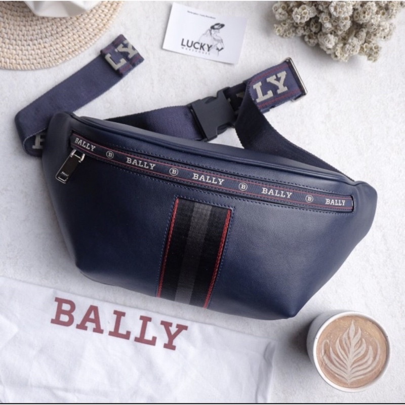 Bally Hakab Leather Bum Bag In Blue - ORIGINAL 100%