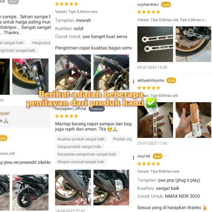 Terkini PEMANIS BREKET ARM. BREKET KNALPOT. (NMAX OLD.NEW.AEROX.LEXI)