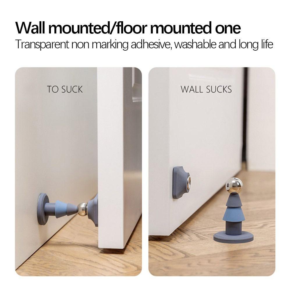 Penahan Pintu Nanas Punch Free Motif Baru Anti Tabrak Magnet Kuat Silica Gel Toilet Door Imbibition