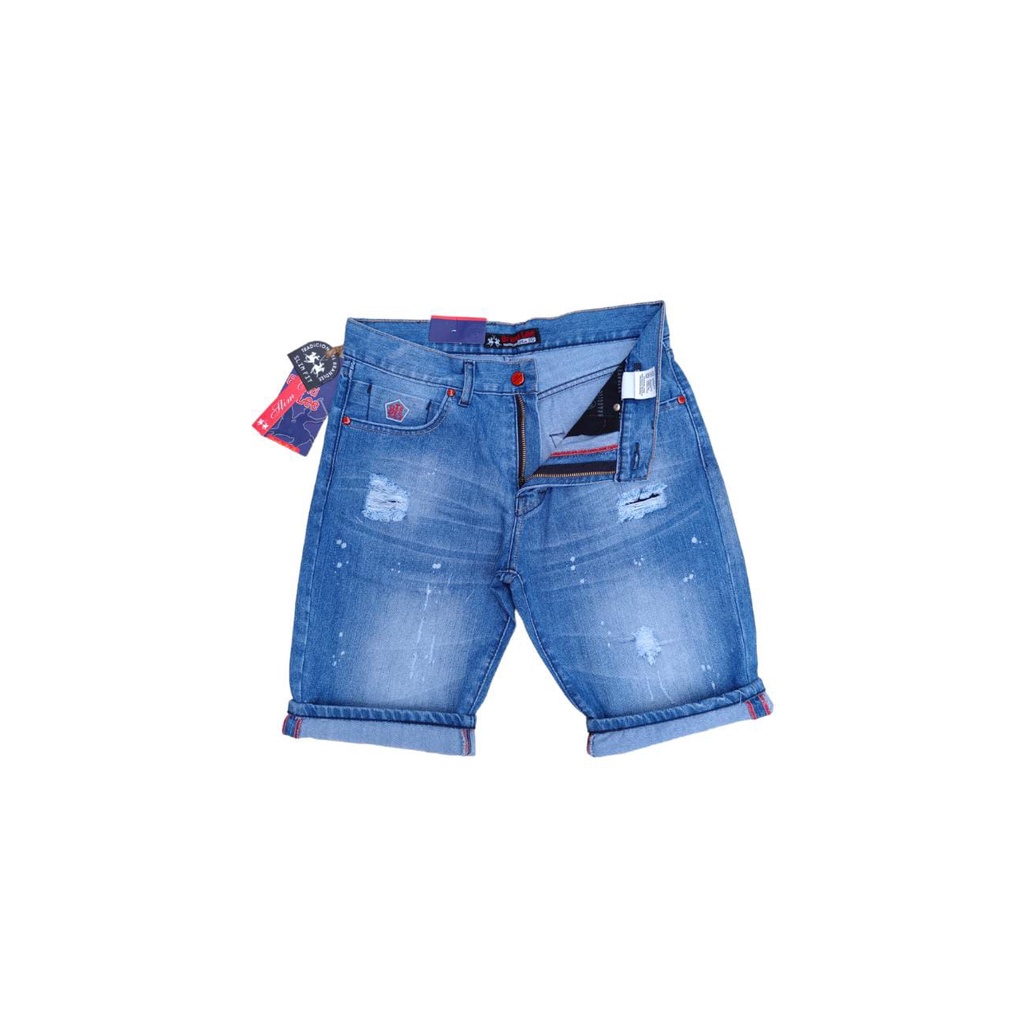 Celana Pendek Pria BrandLEE Jeans Sobek Bercak Original Premium Best Seller