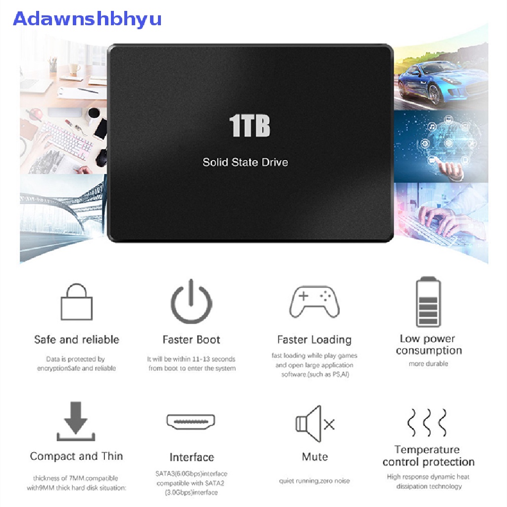 Adhyu ssd 512GB Hardisk 1TB disk 2.5 &quot;SATA ssd Solid State Drive Untuk Laptop ID