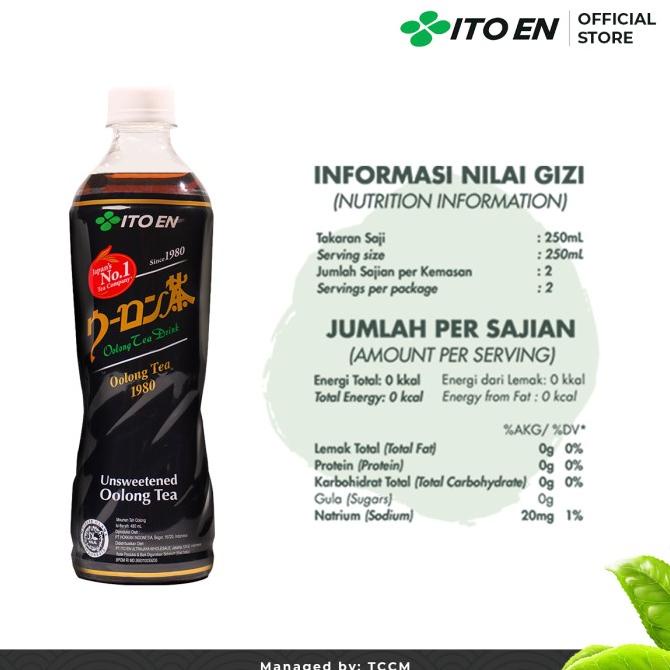 

ITO EN Unsweetened Oolong Tea 480 ml @12 pcs - Teh Oolong Bebas Gula