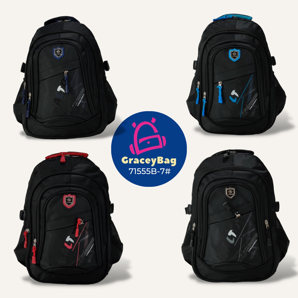 Gracey Bag 71655B/71555B Tas Ransel Sekolah Anak Laki-laki Alto Size Kecil 16&quot;