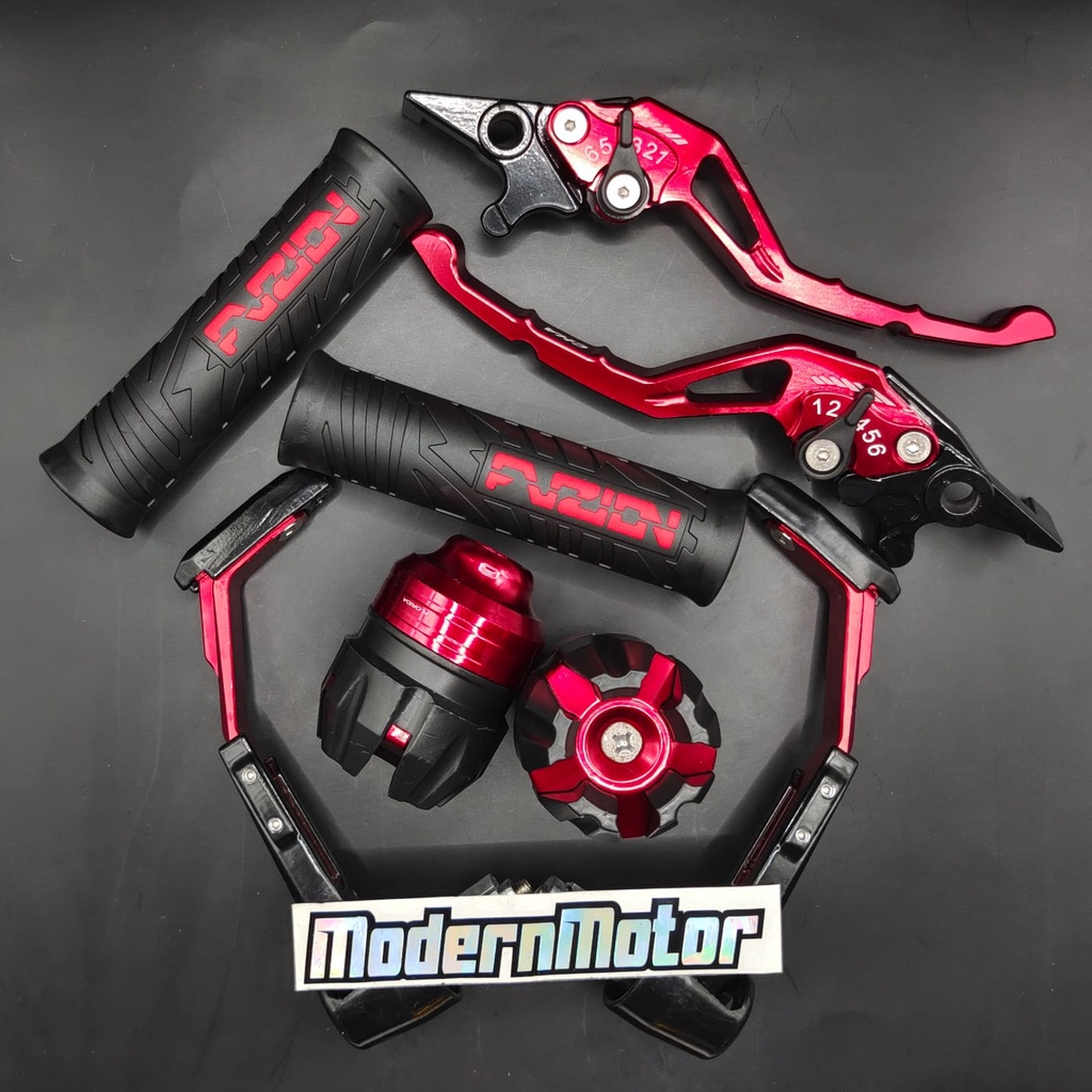 Proguard robot+Handgrip Fuzion+jalu as+Handle variasi CNC Ninja 250 Ninja 250 fi Ninja RR KLX CRF CBR CB CBR 150 CBR Facelite KLX 150 D-Tracker Vario 160 Mx king