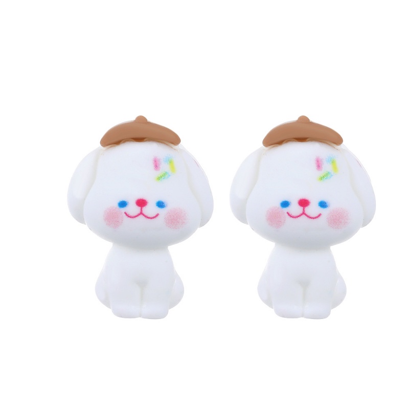 Kartun Beruang Lucu Astronot Anting-Anting Anting-Anting Mode Mini Kelinci Putih Anting-Anting Multi Gaya Anting Hewan