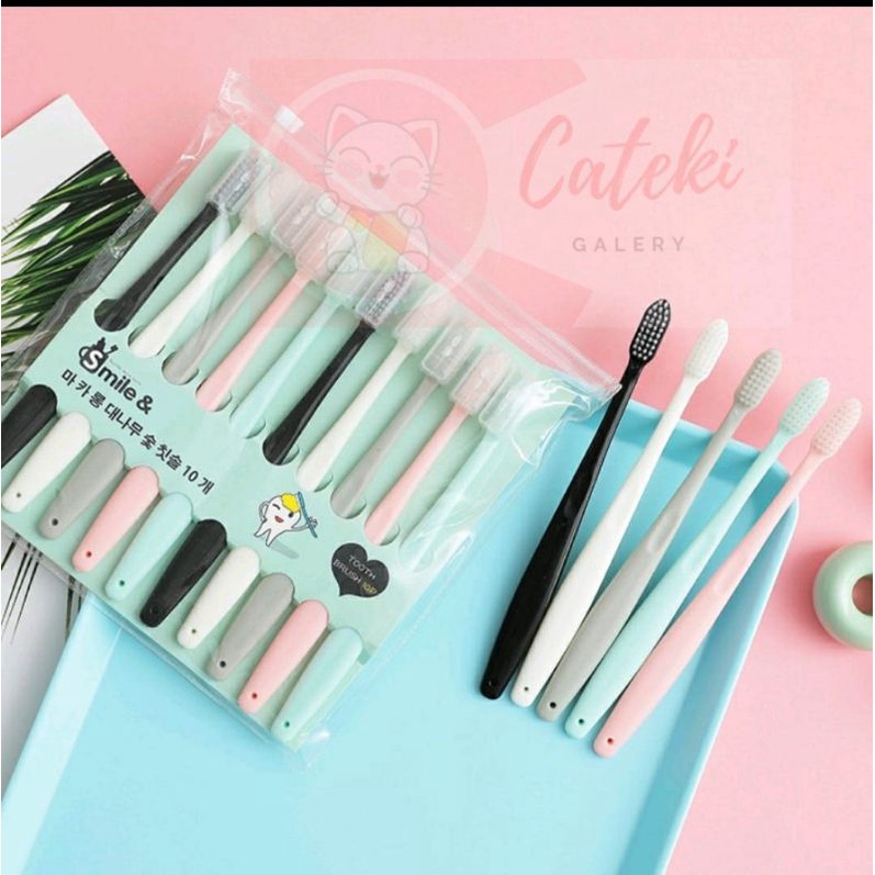 [CTK] PROMO SIKAT GIGI ANAK / DEWASA 1 PC ATAU  1 SET 10 PCS / TOOTHBRUSH DOUBLE CARE SENSITIVE SOFT- SWEET BARU MURAH SIKAT GIGI TRAVEL