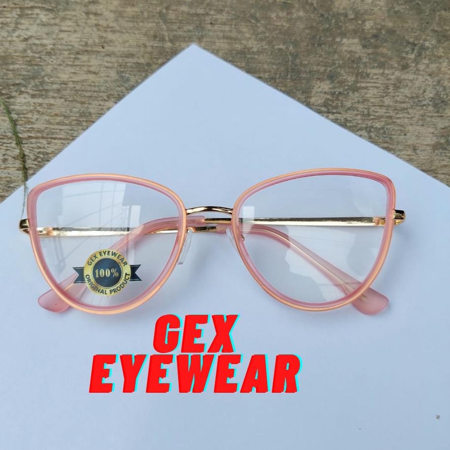 Terkini Frame Kacamata - Vani CAT EYE LENSA PHOTOCROMIC | BLUECROMIC | BLUERAY NORMAL MINUS CYL 9852