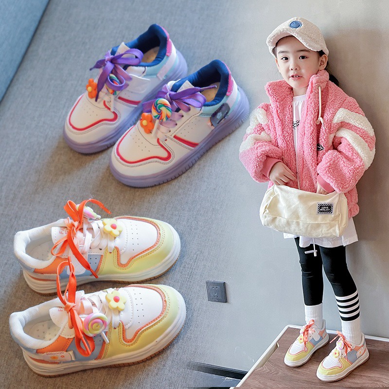 Sepatu Sneaker Anak Perempuan Import Lollipop / Sepatu Kets Olahraga Cewek Terbaru FREE DUS