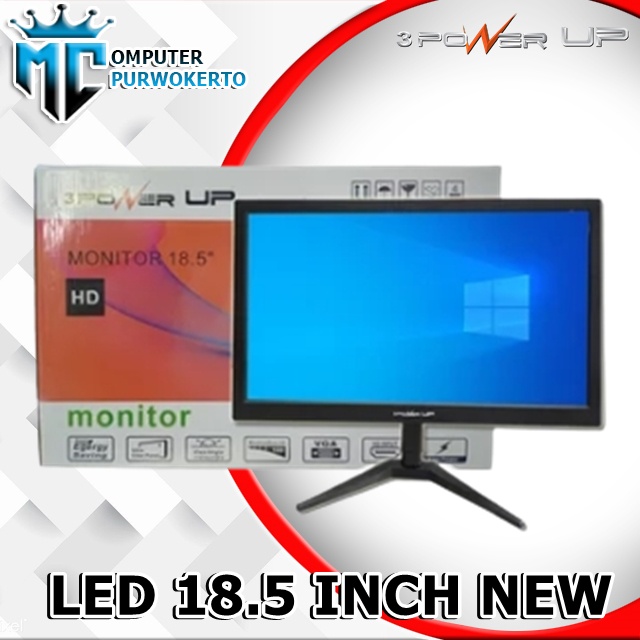 Monitor LED PC Komputer 18.5 inch POWER UP VGA/HDMI 60Hz