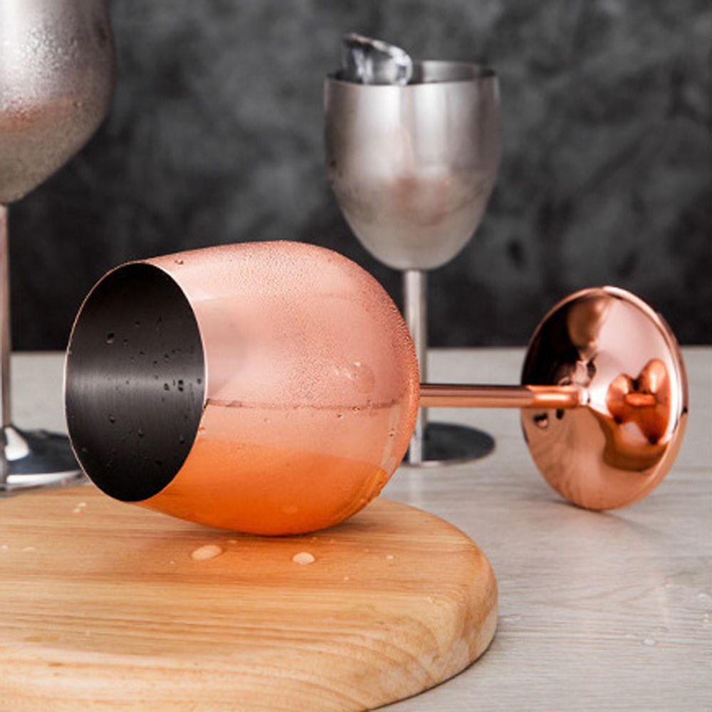 [Elegan] Cangkir Wine Stainless Steel Tahan Lama High Quality Drinkware Juice Goblets Drink Red Wine Barware Alat Bar