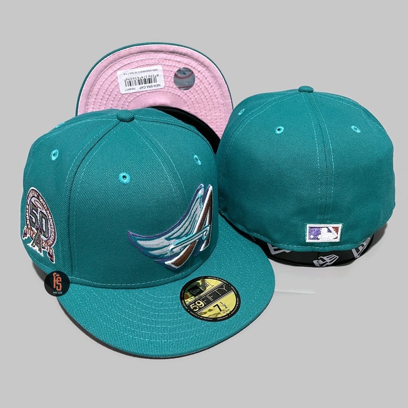 TOPI NEW ERA ORIGINAL 5950 50TH ANNIV ANAHEIM ANGELS TOSCA UV PINK