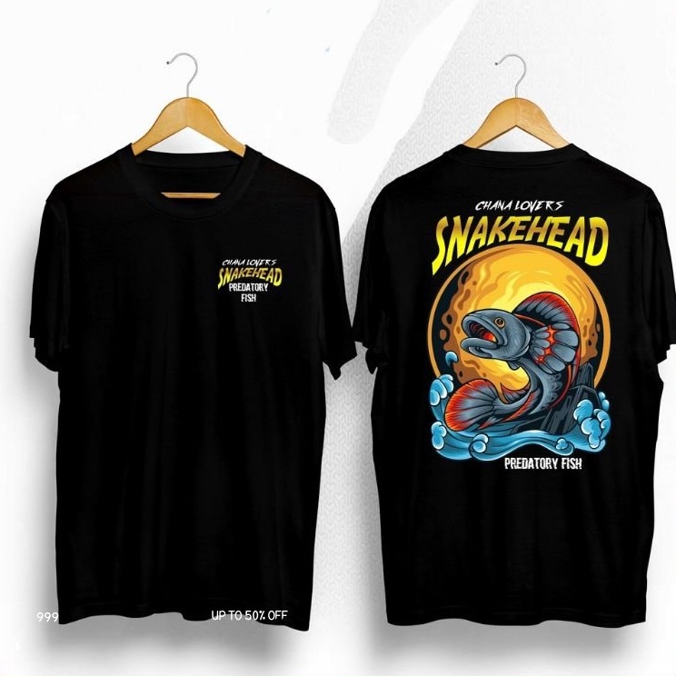 Kaos Channa Snakehead Kaos Santai Kaos Unisex