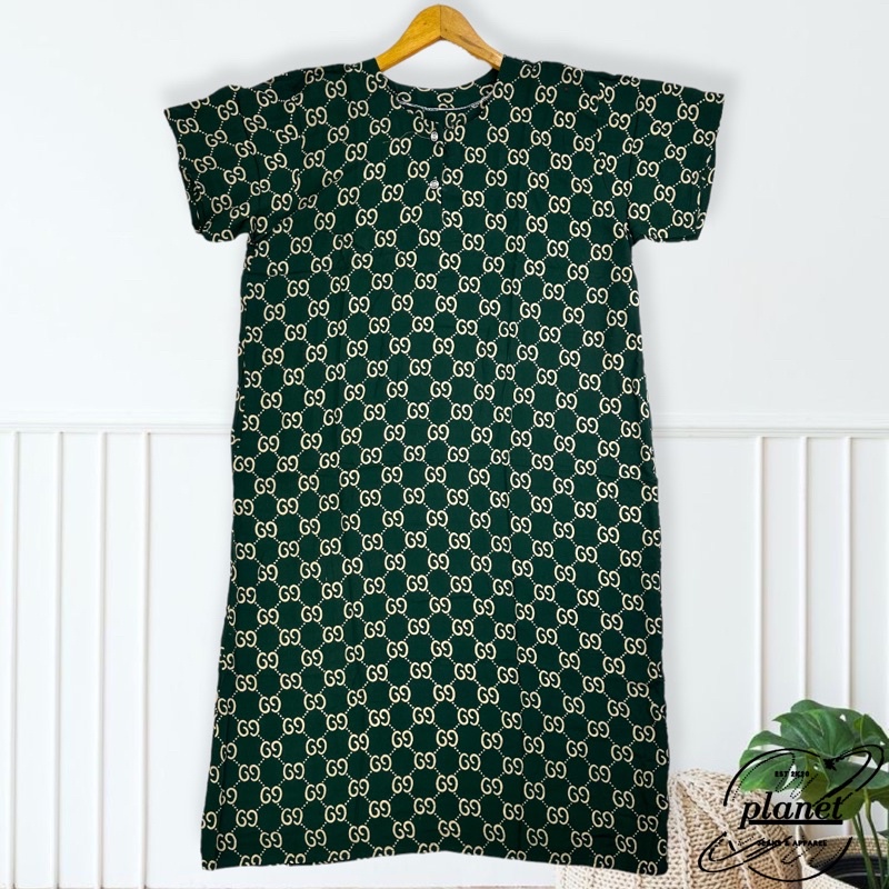 DASTER JUMBO KANCING DEPAN MOTIF GUCIKU MERAH KUNING HITAM JOTOL WANITA BIG SIZE LD 120 UKURAN BESAR