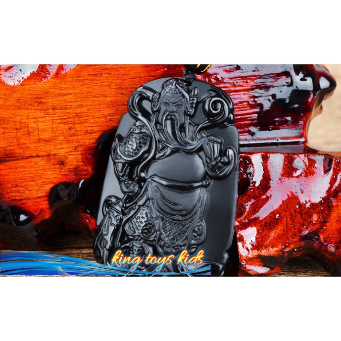 TERBARU / Kalung Batu Natural Obsidian Black Guanyu