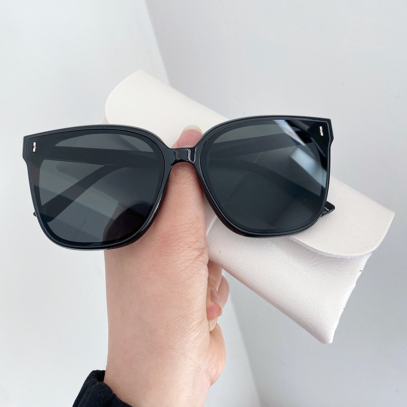 Papaozhu Keren Besar Hitam Persegi Kacamata Hitam Untuk Wanita Pria Trendi UV400 Perlindungan Warna Kepribadian Oversize Mengemudi Shades Everyday Eyewear