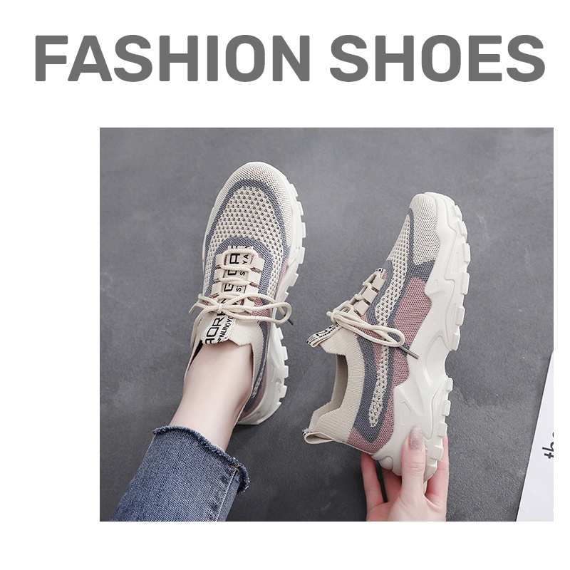 {FREE BOX} Sepatu Sneakers Wanita Fashion Korea Import - H-38