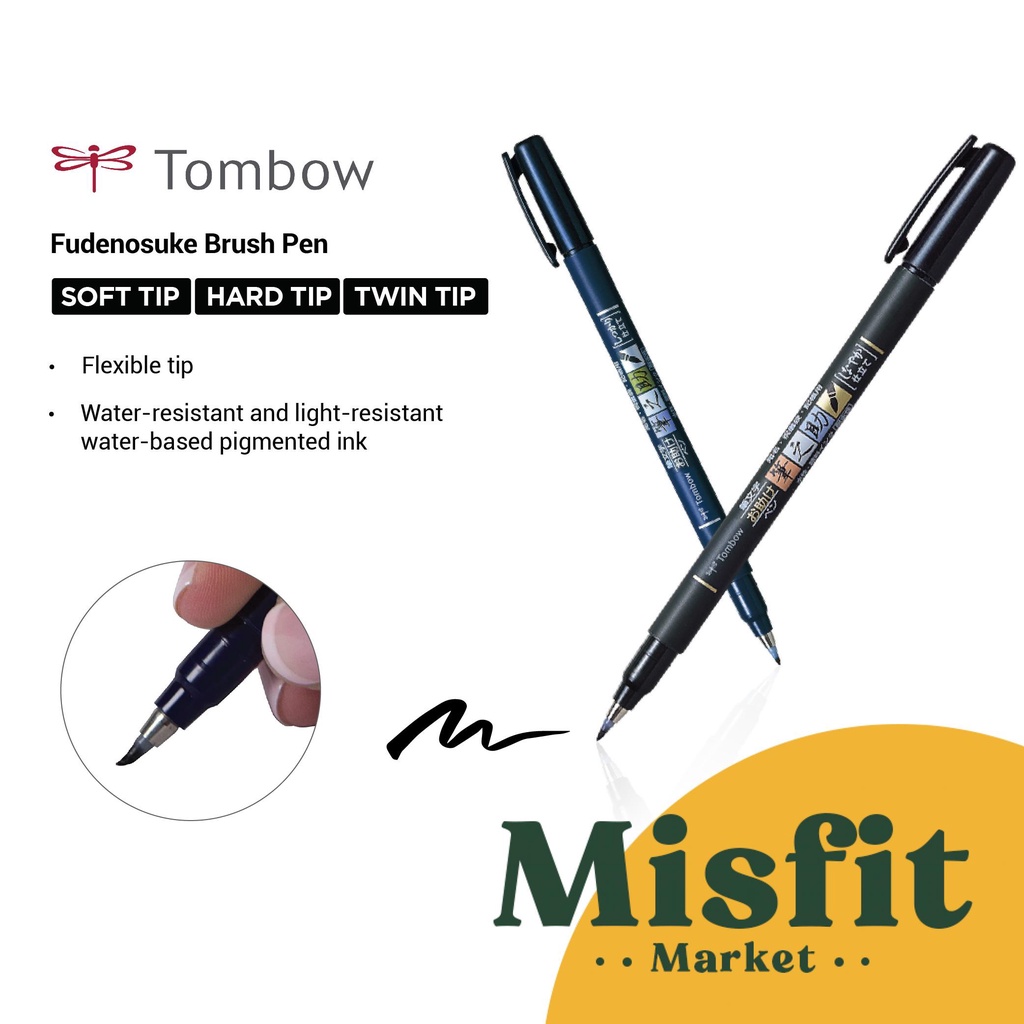 

Tombow Fudenosuke Brush Pen Spidol Marker Kaligrafi Warna Warni