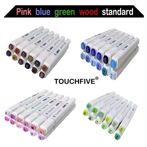 TOUCHFIVE MANGA ANIMATION ART MARKER DUAL TIPS (12PCS)