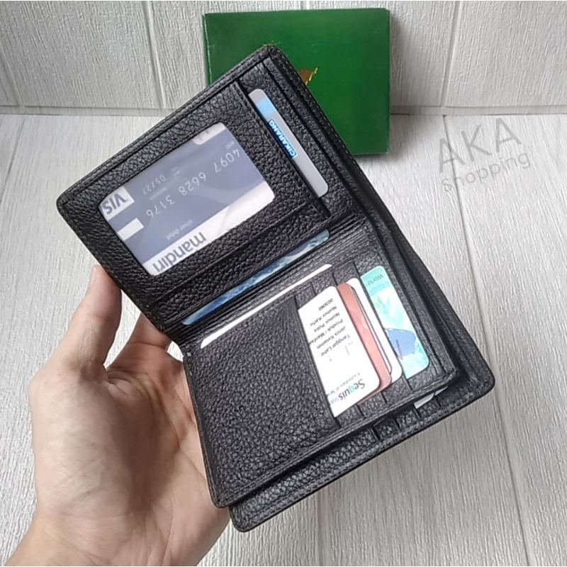 [DPT KLT04] Dompet Lipat 3D Tiga Dimensi Kulit Sapi Asli Model Vertikal/Horizontal