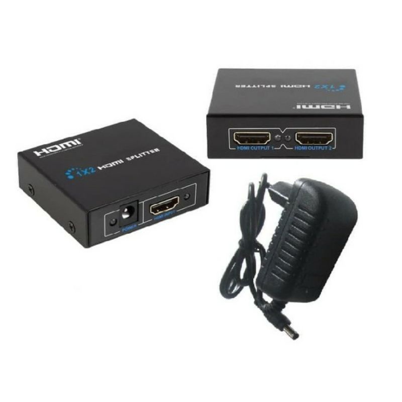 HDMI SPLITTER 2 PORT NYK 1-2  IN 1 OUT 2 - CONVERTER SPLITTER HDMI FULL HD 2 PORT RESOLUSI MAXIMAL 1920 PIXEL