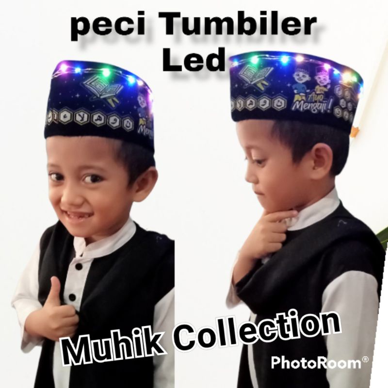 Peci Led Tumbiler peci Tumbiler LED peci anak bisa bongkar pasang