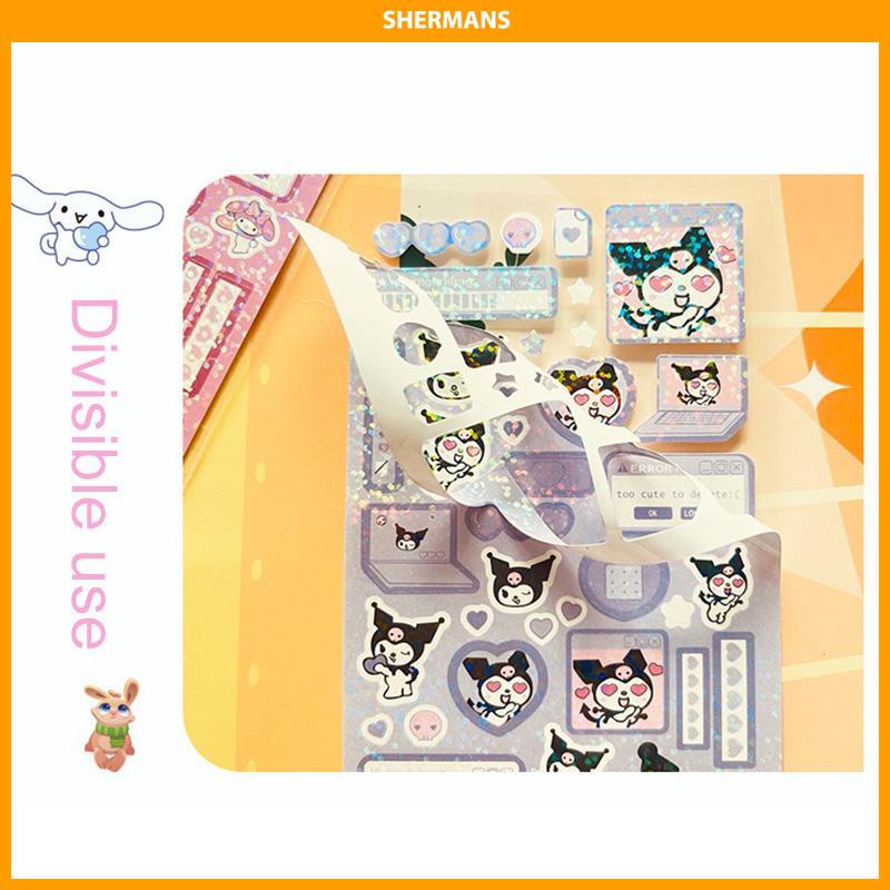 

[Ready Stock❤️]stiker sanrio lucu kuromi steve sparkling cinnamoroll stikers jurnal toploader deco material sticker sherman