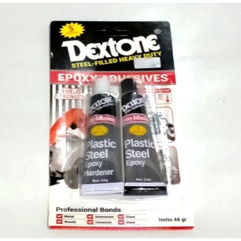 

LEM DEXTONE EPOXY ADHESIVES 48g 5menit lem campur besi kayu kaca dll