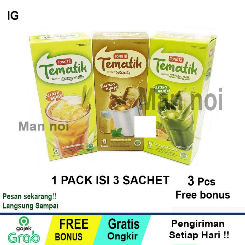 

Tong Tji Tematik.Matcha,Teh Tarik dan Gingger/ jahe