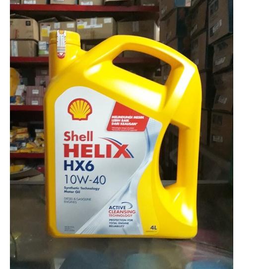 Diskon Oli Shell Helix HX6 SAE 10W-40 Oli Shell Mobil HX6 4 Liter Original