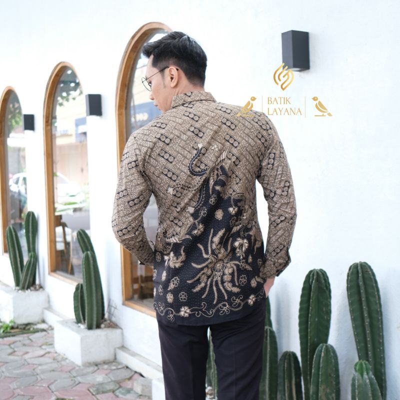 Kemeja Batik Damar Wulan Slimfit Full Puring Baju Formal atau Nonformal