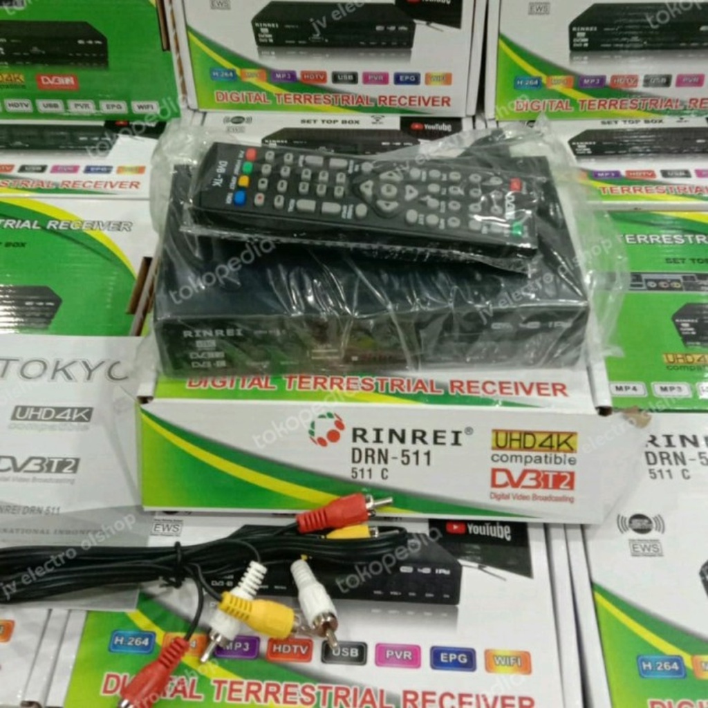 SET TOP BOX RINREI DRN-511W DVB RECEIVER TV - PENANGKAP SINYAL DIGITAL