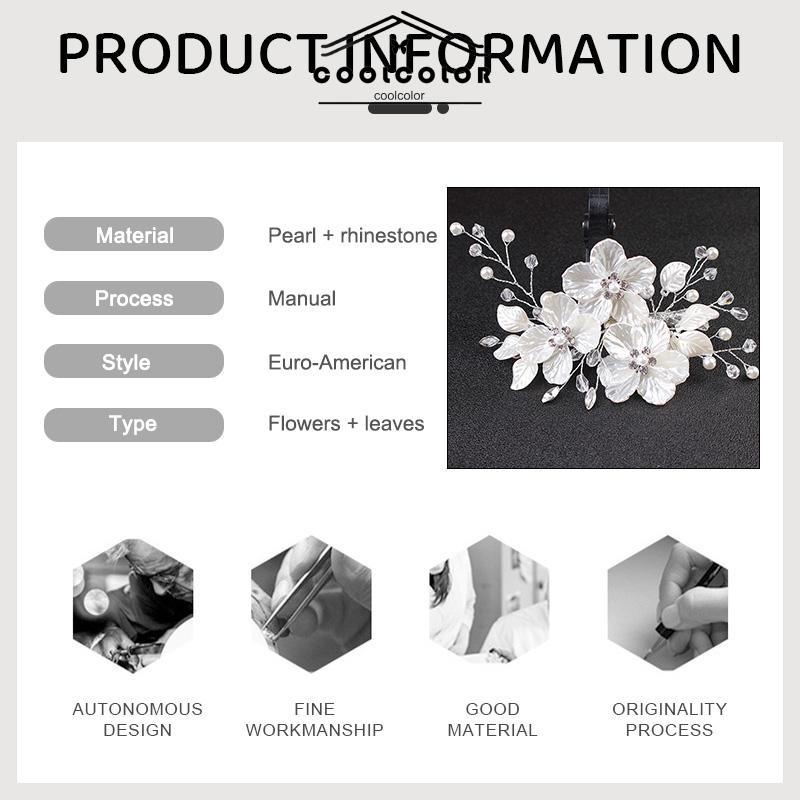 COD❤️Klip Samping Wanita Kartu Rambut Kristal Kartu Rambut Mutiara Aksesoris Rambut Aksesori Pernikahan Hiasan Kepala- cl